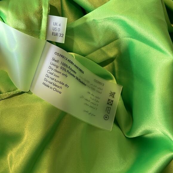 Solace London Adira One Shoulder Pleated Green Maxi Dress Size 0 - Picture 9 of 9